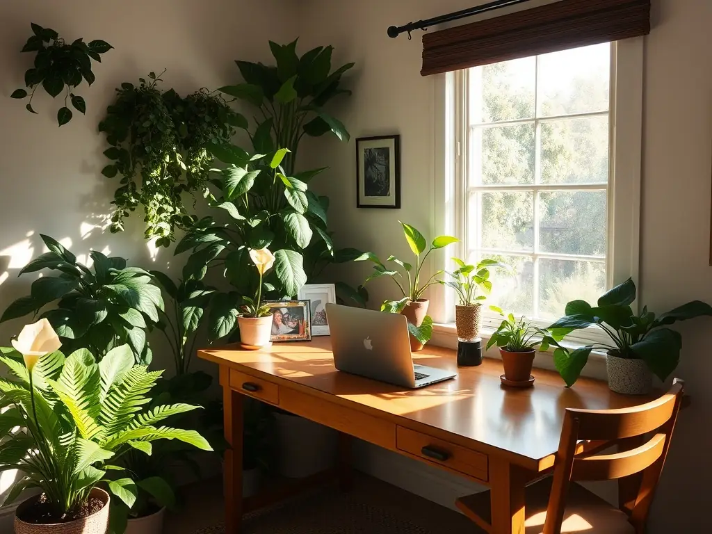 A cozy and inviting image of a well-organized home office, representing the home improvement and productivity categories of how-to tutorials.